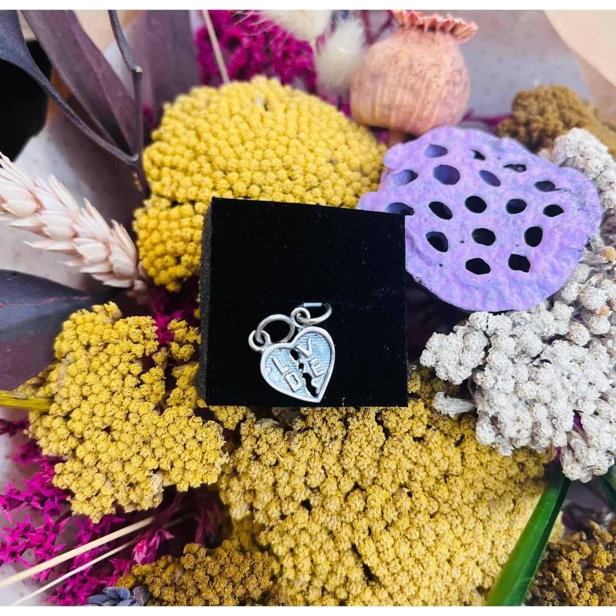 Pandantiv, Jolie Silver, Argint 925, Model Doua Jumatati Love, 1.1 g, 1.5 x 1.5 cm - vivimall.ro