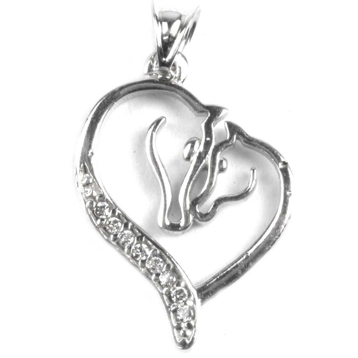 Pandantiv, Jolie Silver, Argint 925, Model Horses in Love, 16 x 20 mm, 1.6 g - vivimall.ro