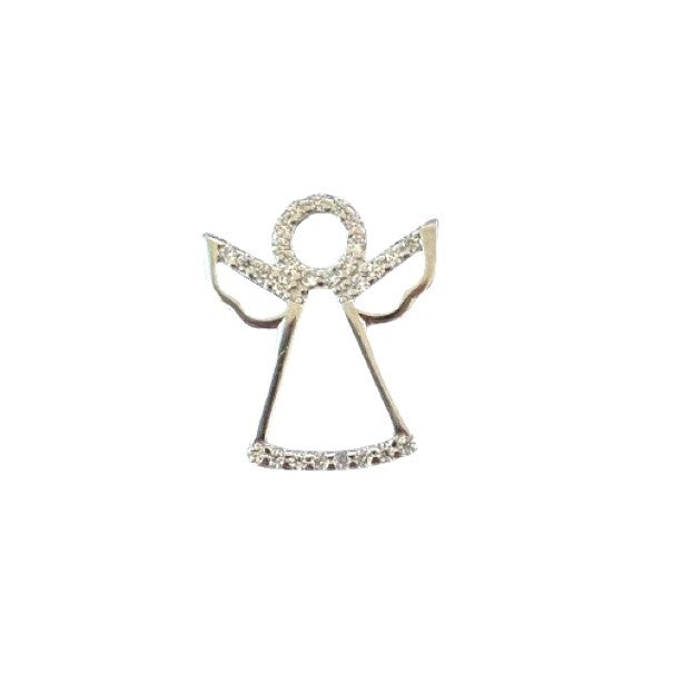 Pandantiv, Jolie Silver, Argint 925, Model Inger Contur cu Pietre, 1 g, 15x15 mm - vivimall.ro