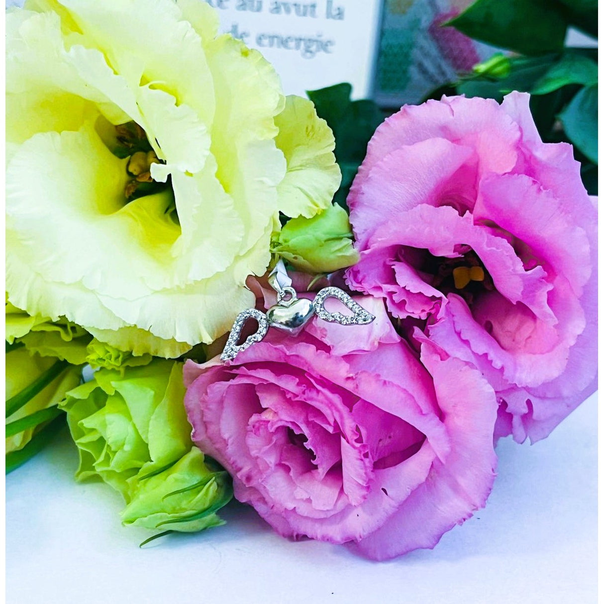 Pandantiv, Jolie Silver, Argint 925, Model Inima cu Aripi, Pietre Zirconiu, 25 x 15 mm, 1.4 g - vivimall.ro