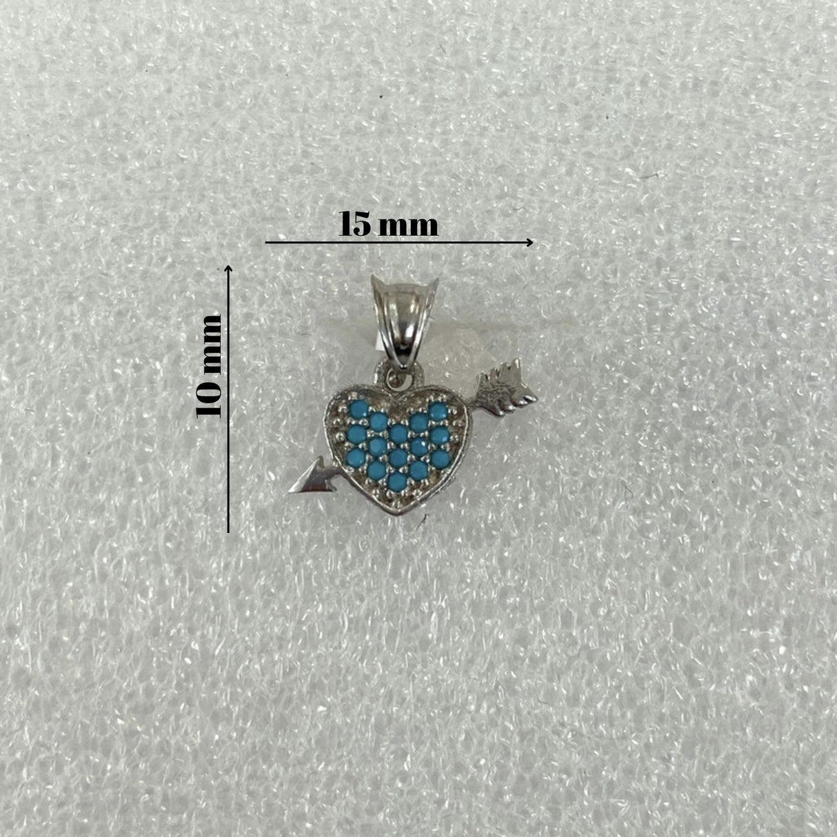 Pandantiv, Jolie Silver, Argint 925, Model Inima cu Sageata, 0.7 g, 10x15 mm - vivimall.ro