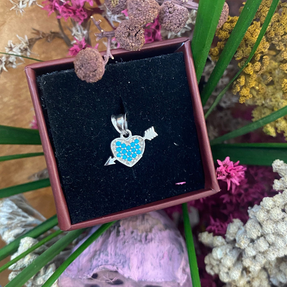 Pandantiv, Jolie Silver, Argint 925, Model Inima cu Sageata, 0.7 g, 10x15 mm - vivimall.ro