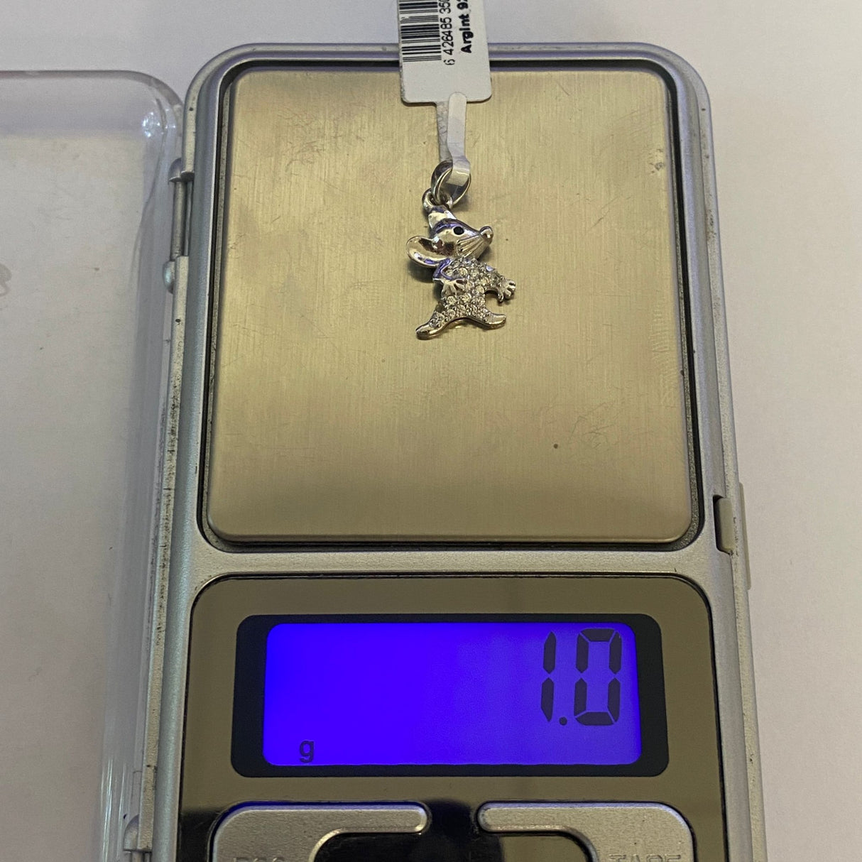 Pandantiv, Jolie Silver, Argint 925, Model Soricel cu Zirconii, 1 g, 15x10 mm - vivimall.ro