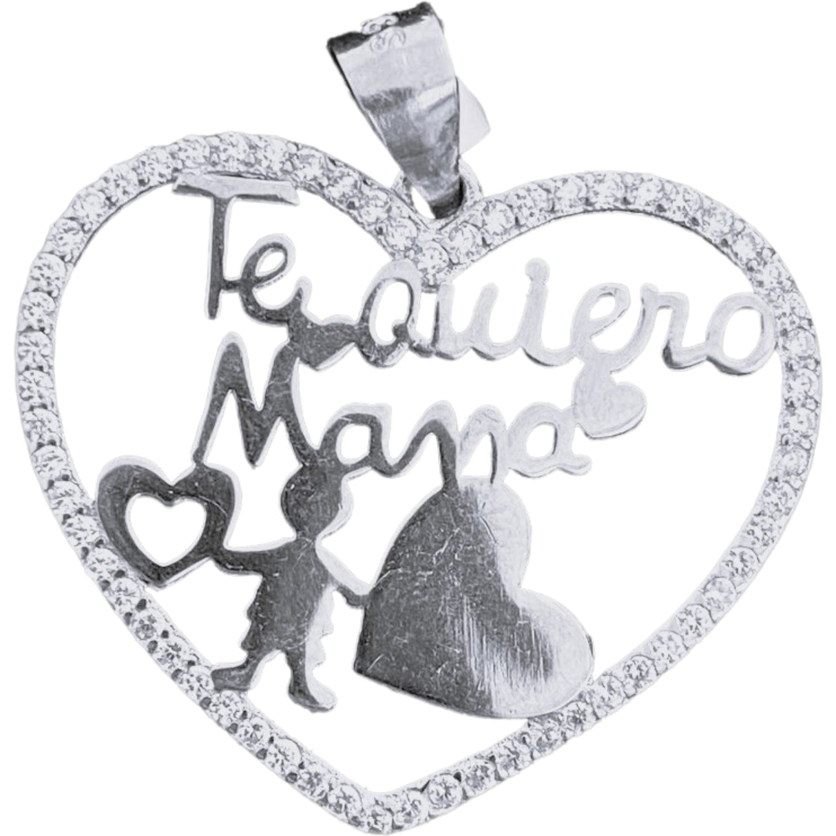 Pandantiv, Jolie Silver, Argint 925, Model Te Quiero Mama, 24 x 24 mm, 1.7 g - vivimall.ro