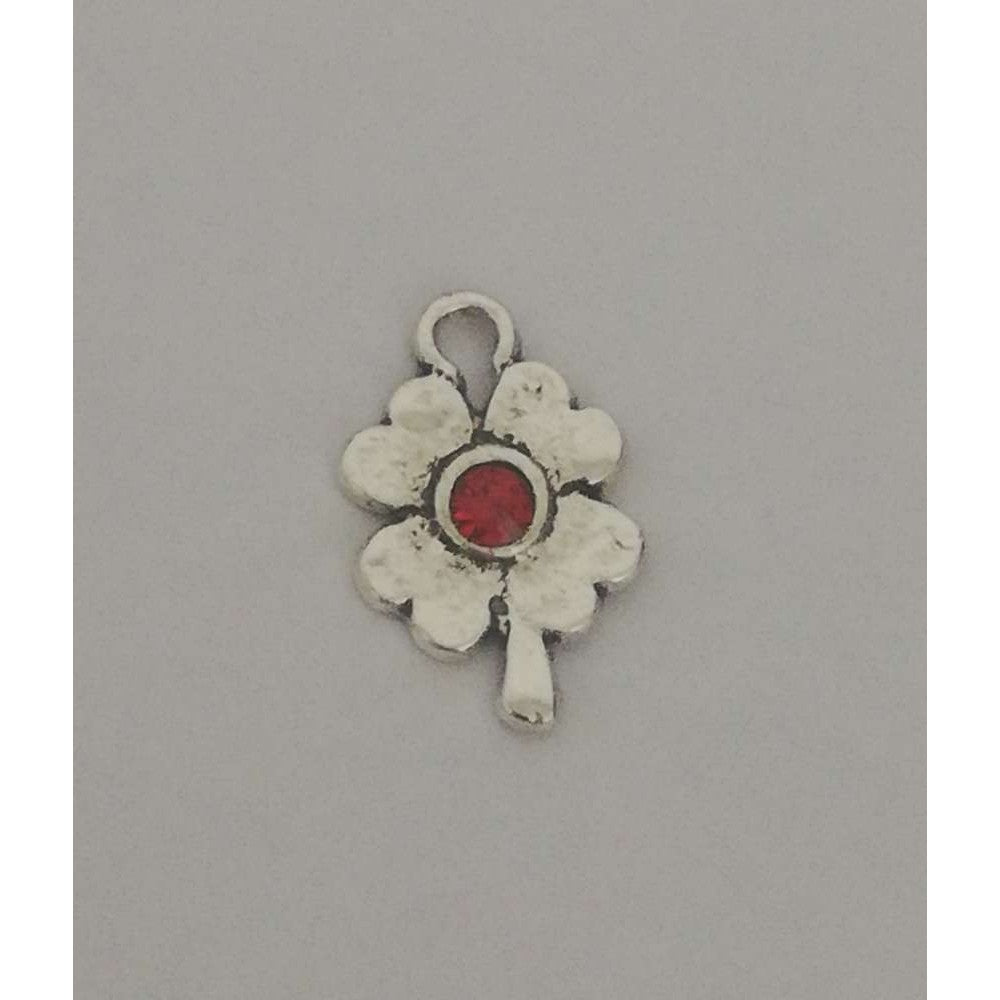 Pandantiv Metal Trifoi cu Piatra - vivimall.ro