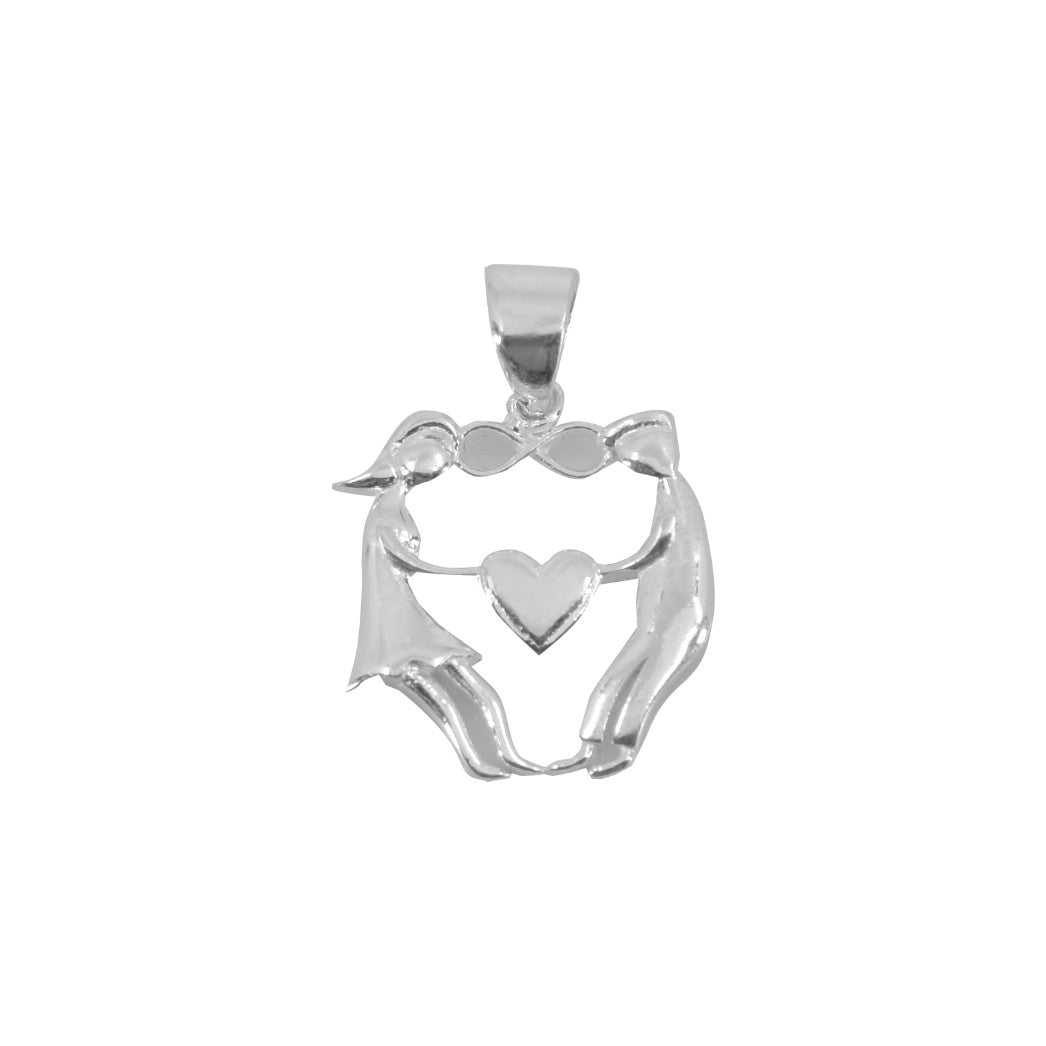 Pandantiv Tineri Indragostiti, Argint 925, 2.5 cm x 1.8 cm - vivimall.ro