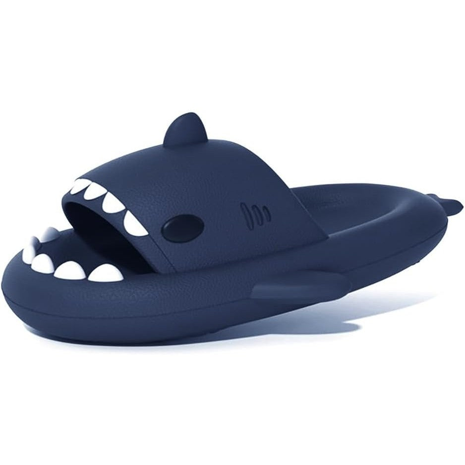 Papuci Tip Rechin, Flippy, Unisex, din Spuma EVA, Talpa Groasa Antiderapanta, Rezistenti la Uzura, Marime 42-43, Albastru Inchis - vivimall.ro