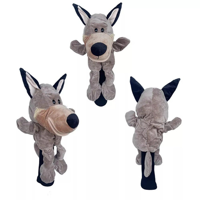 Papusa de Mana pentru Teatru de Papusi, Flippy, din Plus, 25 x 10 x 8 cm, Model Lup, Bej - vivimall.ro