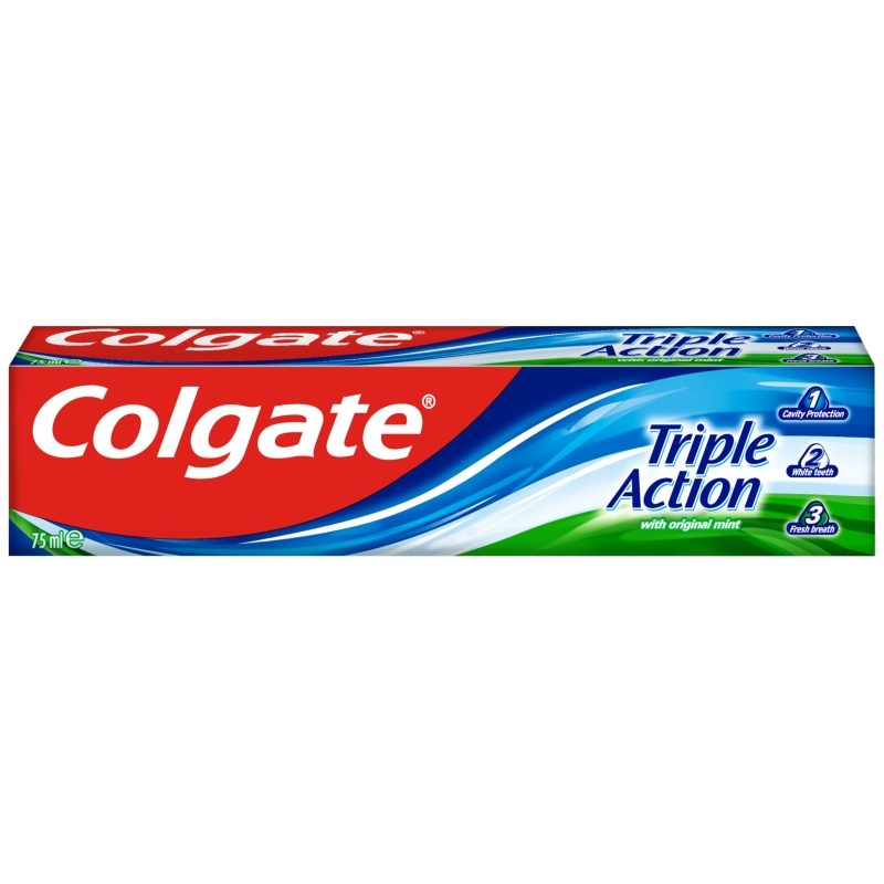 Pasta de Dinti, Colgate, 75 ml Triple Action Original Mint