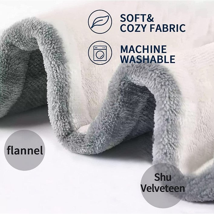 Patura Cu Incalzire Electrica, Vivimall, 135 W, 180x130 cm, 6 Trepte De Incalzire, Flanel, Gri - vivimall.ro