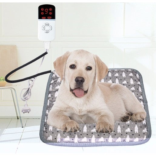 Patura electrica pentru animale de companie cu tub anti-muscatura, perna pentru caini, 45 x 45 cm, 28 W, 9 trepte de reglaj perna pentru pisici, anti-alunecare, gri-When upgrading the full steel pipe to European regulations; Width: 45X45cm - vivimall.ro