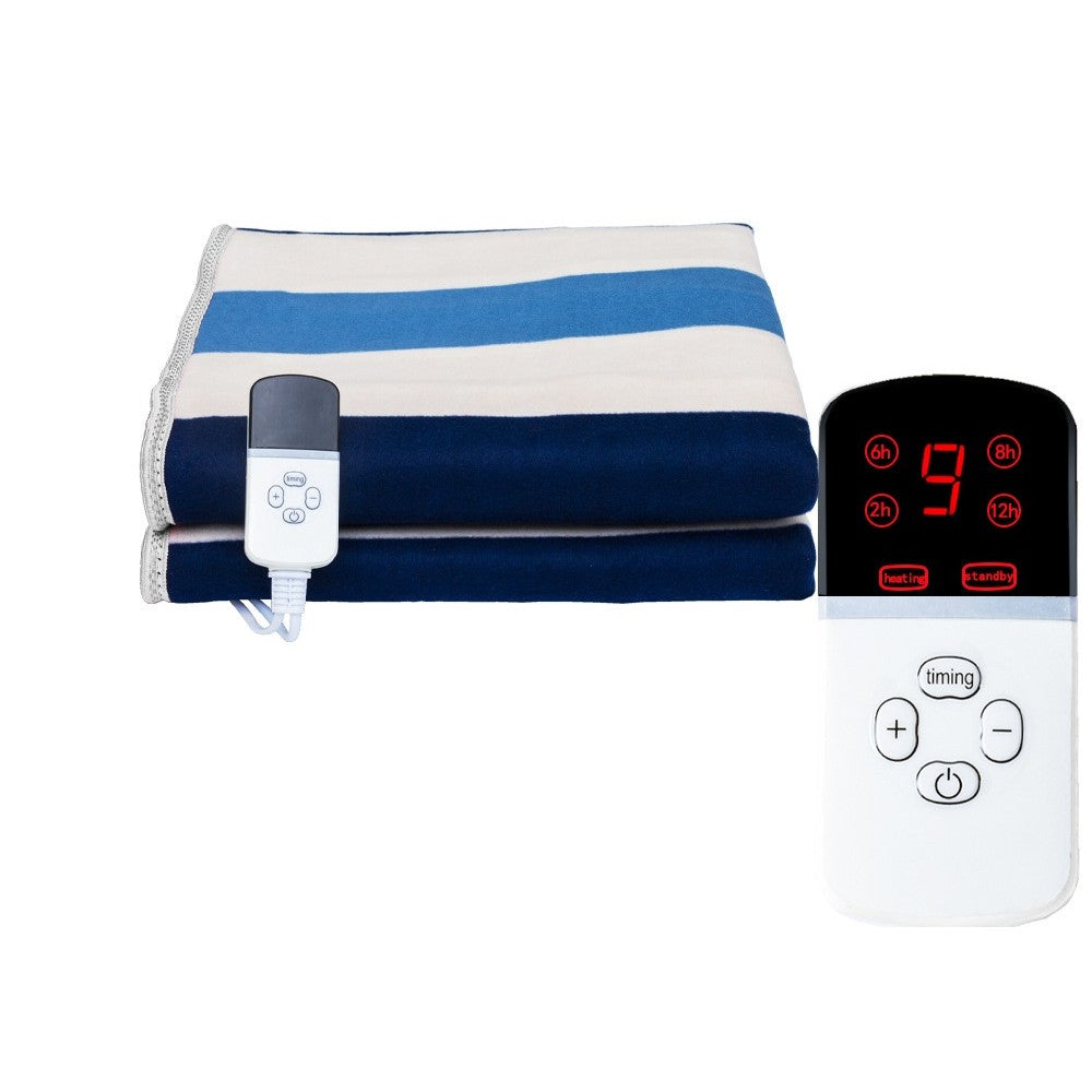 Patura electrica 180 x 150 cm, Vivimall, 130 W, Control Telecomanda, 9 Trepte de Caldura, Temporizator, Multicolor - vivimall.ro