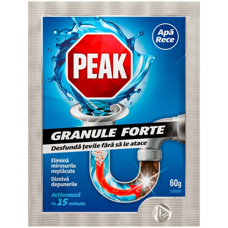 Peak Out Lefolyótisztító granulátum 60 g Hideg víz
