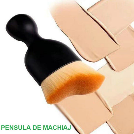 Pensula Multifunctionala Neagra, Cu Capac | BeautyPro - vivimall.ro