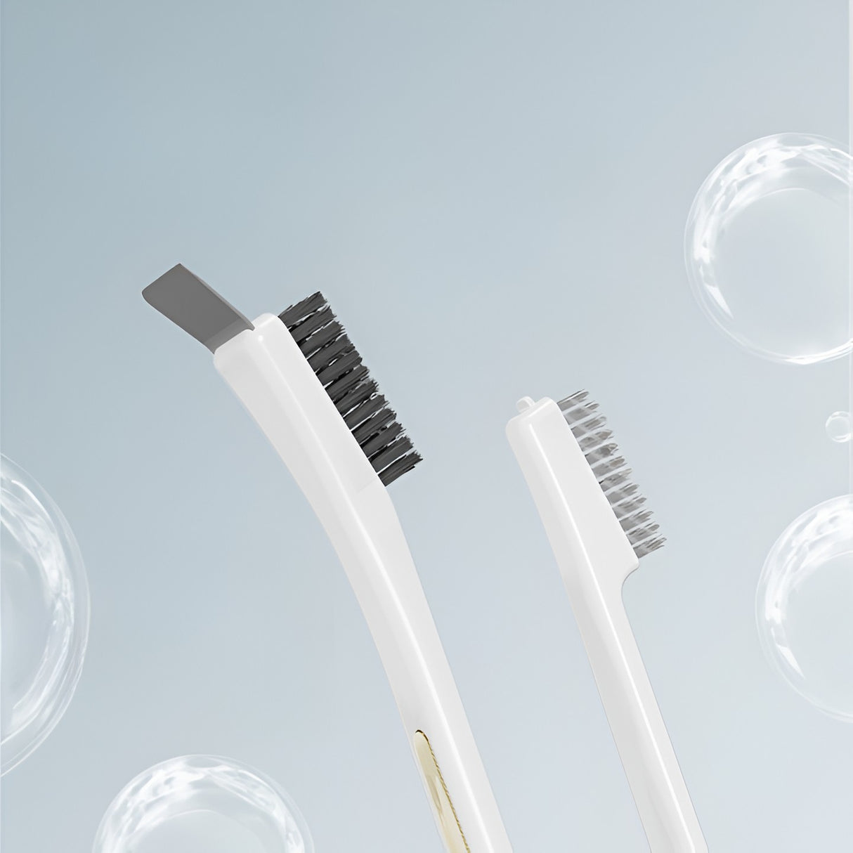 Perie de Sarma pentru Bucatarie, Vivimall, din Doua Bucati, Maner Lung cu Gaura de Prindere, Peri din Otel, Anti-Reziduu, Anti-Murdarie, 24.5x2.7x6.7cm, Alb - vivimall.ro