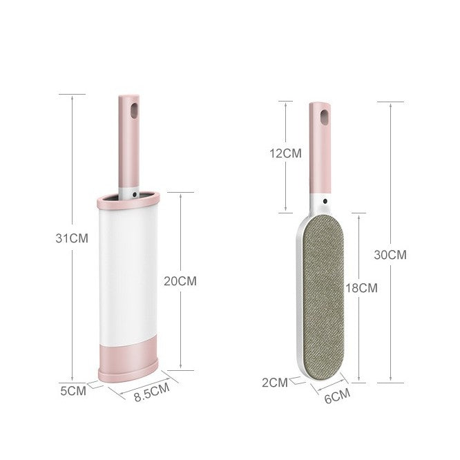 Perie Electrostatica, Vivimall, Pentru Curatarea Parului/Scamelor de pe Haine si Tapiterii, 2 Fete, Autocuratare, 31 x 8.5 cm, Roz - vivimall.ro