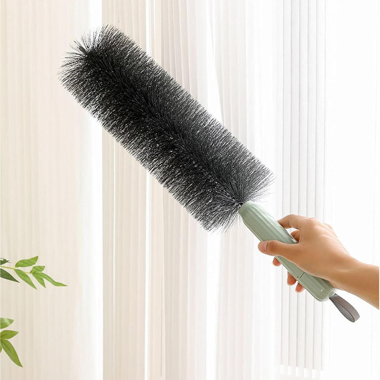 Perie Multifunctionala 2in1, Vivimall, de Curatare a Prafului, 38 x 11 cm, Perie si Burete, Verde - vivimall.ro