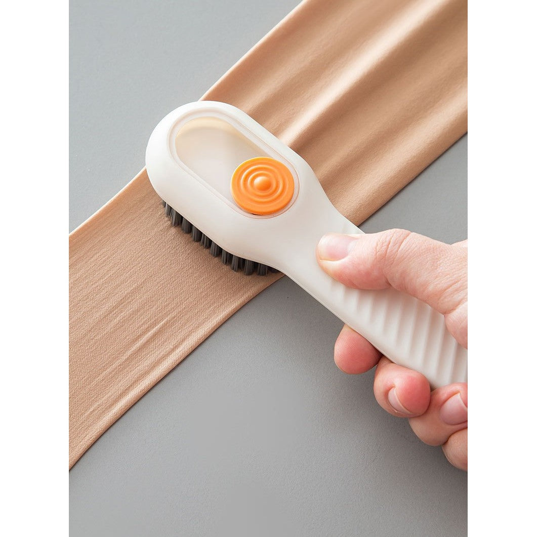 Perie pentru Curatare Incaltaminte cu Recipient pentru Detergent, Vivimall, Perie Multifunctionala pentru Incaltaminte si Lenjerie, cu Peri Moi, Fara Deteriorare, 17.3 x 4.5 x 6 cm, Culoare Alb - vivimall.ro