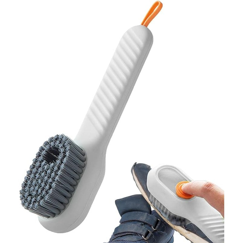 Perie pentru Curatare Incaltaminte cu Recipient pentru Detergent, Vivimall, Perie Multifunctionala pentru Incaltaminte si Lenjerie, cu Peri Moi, Fara Deteriorare, 17.3 x 4.5 x 6 cm, Culoare Alb - vivimall.ro