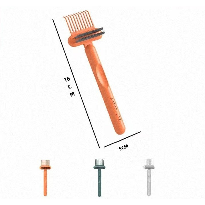 Perie pentru Curatarea Parului, Vivimall, din Plastic, 16 x 5 cm, Portocaliu - vivimall.ro