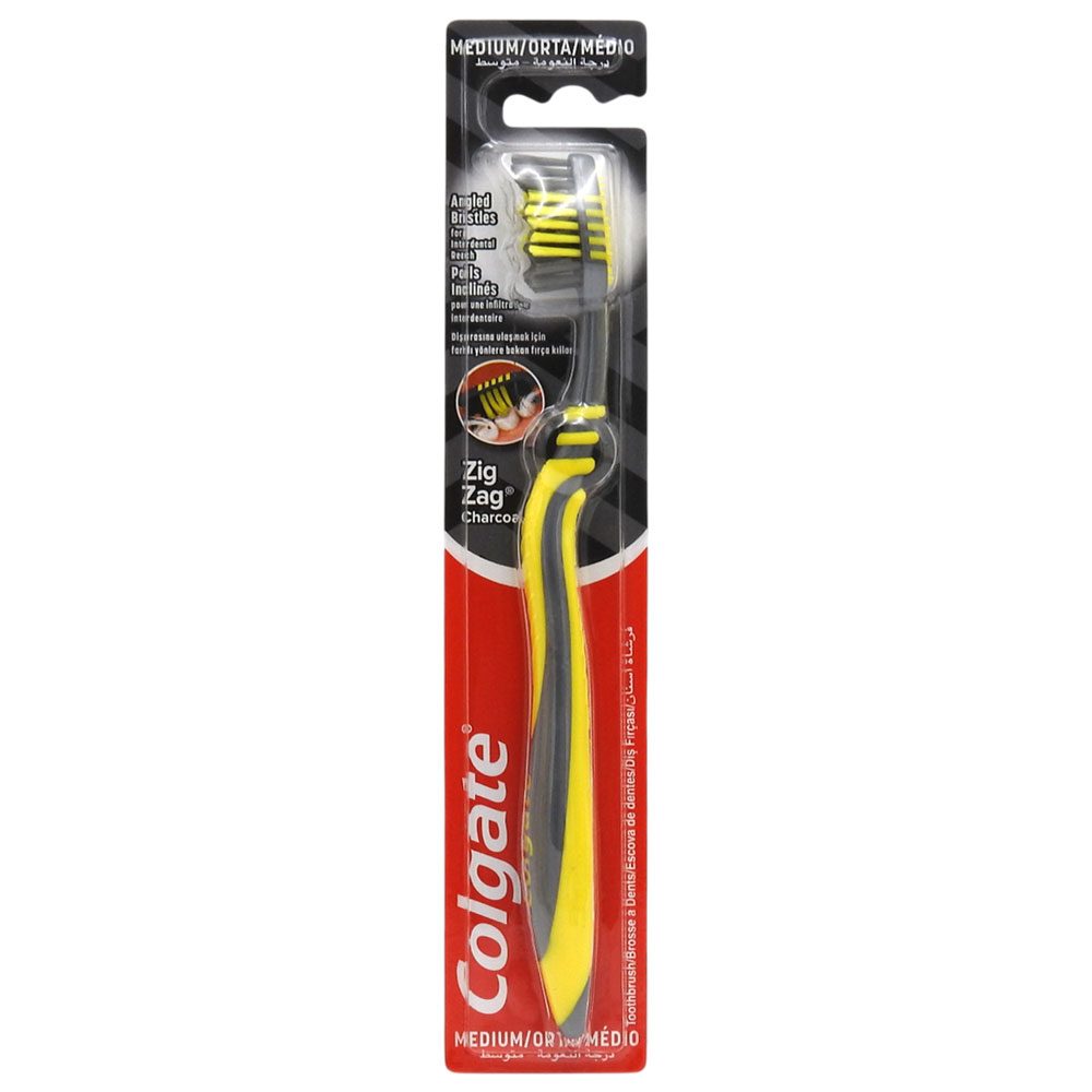 Fogkefe, Colgate, Zig Zag Charcoal Közepes