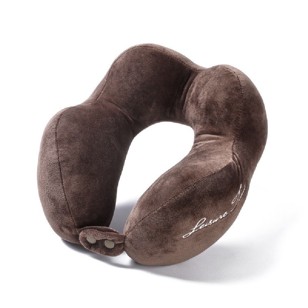 Perna de Calatorie, Vivimall, Pentru Gat, din Bumbac, cu 4 Cocoase, Ajustabila, Maro - vivimall.ro