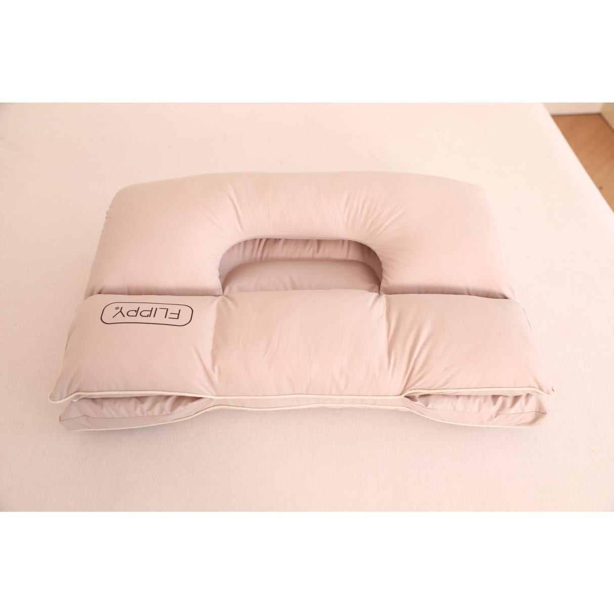 Perna Ortopedica 3 in 1, Vivimall, Strat Dublu, Protectie Cervicala, pentru Adulti, 45 x 70 cm, Gri - vivimall.ro