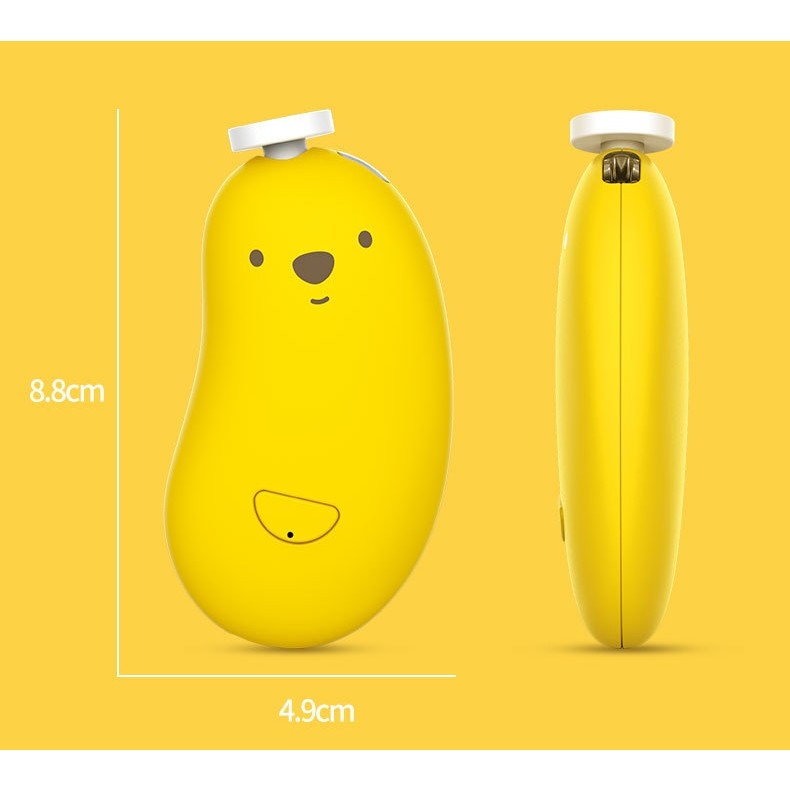 Pila Electrica, Vivimall, pentru Bebelusi si Adulti, din ABS, Incarcare USB, 6 Accesorii, cu Lumina Led, 8.8 x 4.9 cm, Galben - vivimall.ro