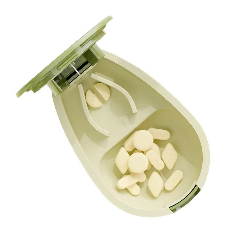 Cutie Taiat Pastile si Depozitare Medicamente, Vivimall, Galbena, 8x5x2.65 cm, Compacta si Portabila, Ideala Pentru Calatorii - vivimall.ro