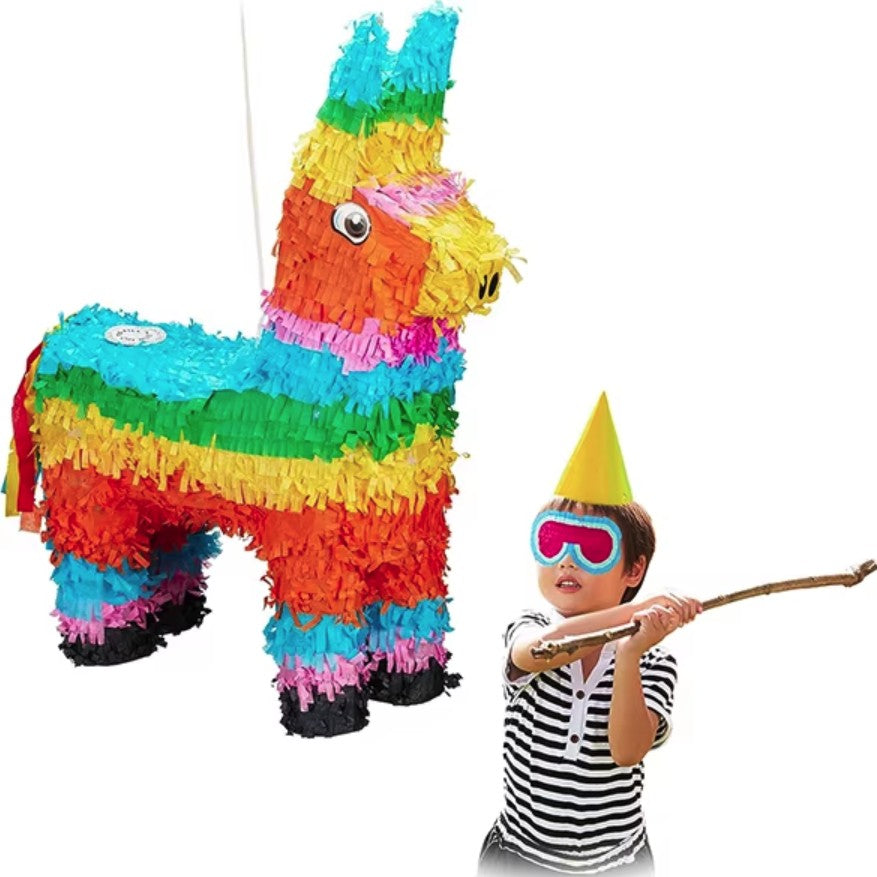 Pinata Magarus pentru Petrecere, Flippy, Pinata din Hartie si Carton, Pinata pentru Copii, 50 x 35 x 10 cm, Multicolor - vivimall.ro
