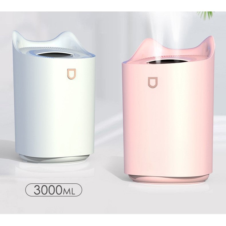 Umidificator cu duza dubla, Vivimall, de capacitate mare 3L, roz - vivimall.ro