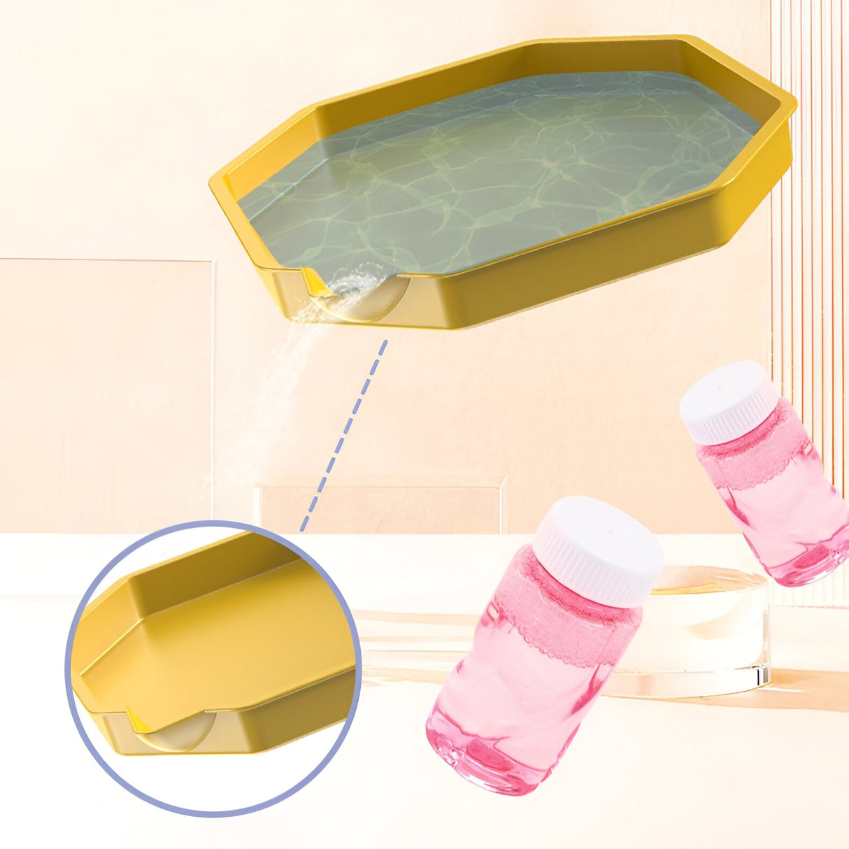 Pistol pentru Baloane de Sapun, Vivimall, 69 de Gauri, Lumini Colorate, Tavita, Lichid, Baterie de Li, Cablu de Incarcare, 24cm x 14cm x 24cm, Mov - vivimall.ro