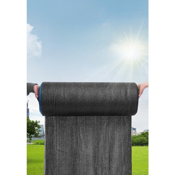 Plasa de umbrire neagra, latime 2 m, lungime 20 m, Vivimall, protectie UV, Grad de umbrire 50-55% - vivimall.ro