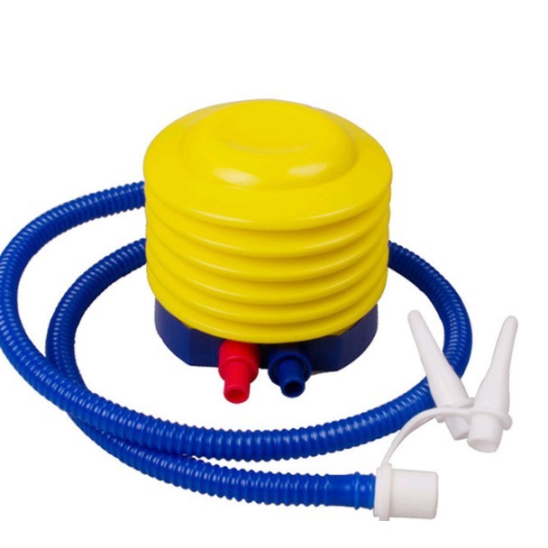 Pompa de picior, cu 3 adaptoare de valva, Air Step, Vivimall, Galben-Albastru - vivimall.ro