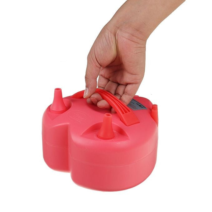 Pompa Electrica Pentru Umflat Baloane, 600 W, in Forma de Inima, Doua Capete de Umflat, din Plastic, Rosu - vivimall.ro