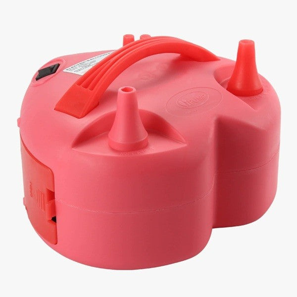 Pompa Electrica Pentru Umflat Baloane, 600 W, in Forma de Inima, Doua Capete de Umflat, din Plastic, Rosu - vivimall.ro