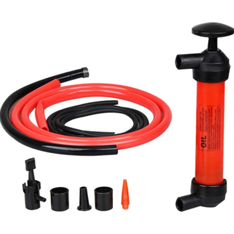 Pompa Manuala pentru Combustibil, Vivimall, Pompa pentru Lichide, din Plastic Rezistent, Debit 5L per minut, 23 × 20 × 3 cm, 380 gr, Rosu - vivimall.ro