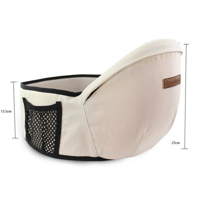 Port-Bebe Ergonomic Ajustabil cu Scaun, 3 Pozitii, Bumbac Respirabil, pentru Copii 0-3 Ani, 20 kg Maxim, 25 x 22 x 18 cm, Gri - vivimall.ro