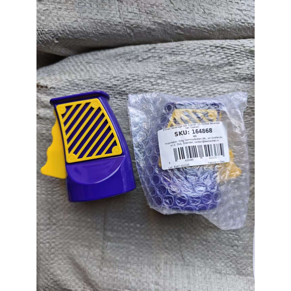 Desfacator Doze, Vivimall, din ABS, 10.7 x 8 cm, Manual, Albastru/Galben - vivimall.ro