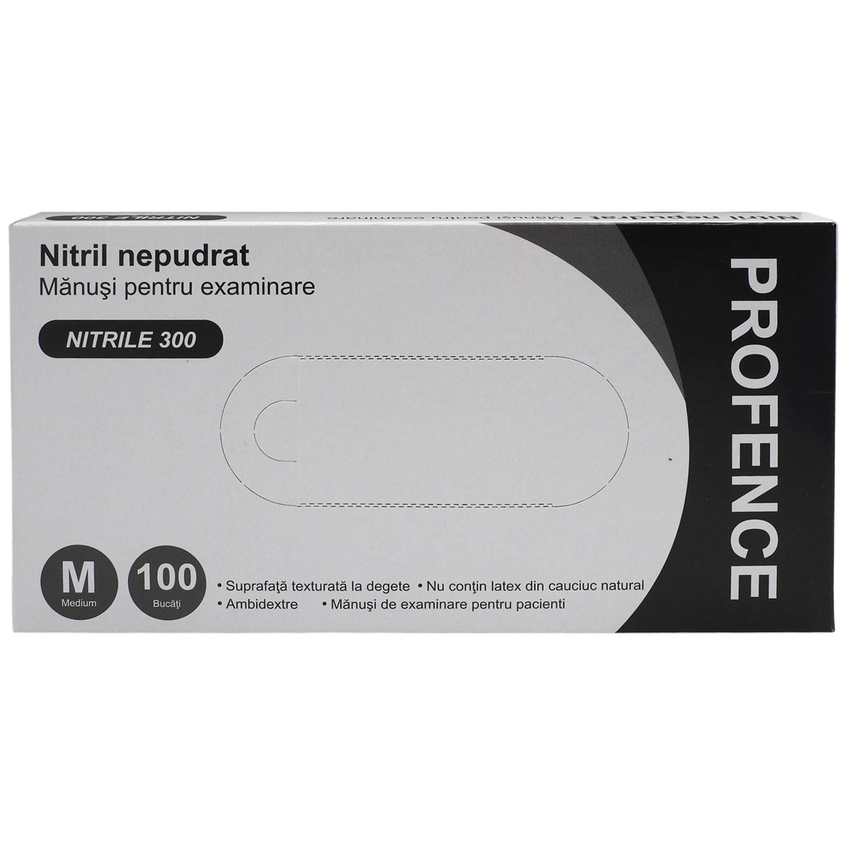 Profence Nitril kesztyű púdermentes fekete 100 db M
