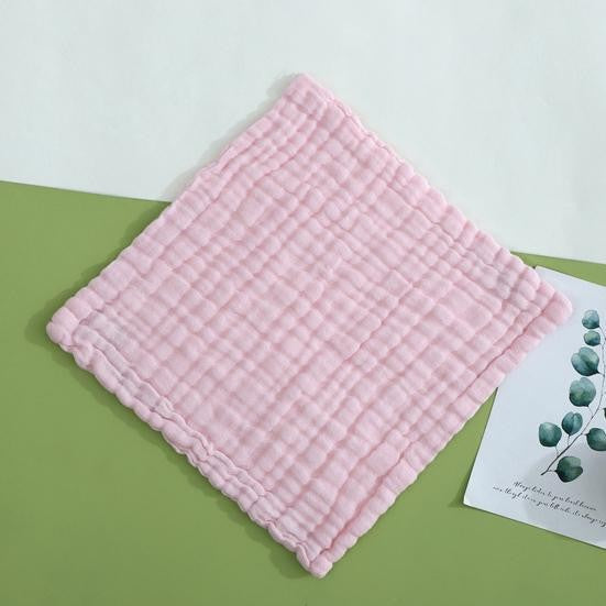 Prosop Absorbant, Vivimall, din Bumbac, 6 Straturi, 30 x 30 cm, Roz - vivimall.ro