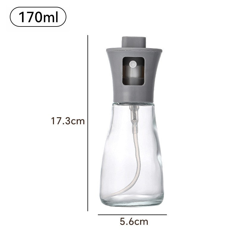 Pulverizator pentru Ulei, Vivimall, Pulverizator din Sticla pentru Otet sau Alte Lichide, Simplu Reincarcabil, Multifunctionale, 17.3 x 5.6 cm, Capacitatea 170 ml, Gri - vivimall.ro