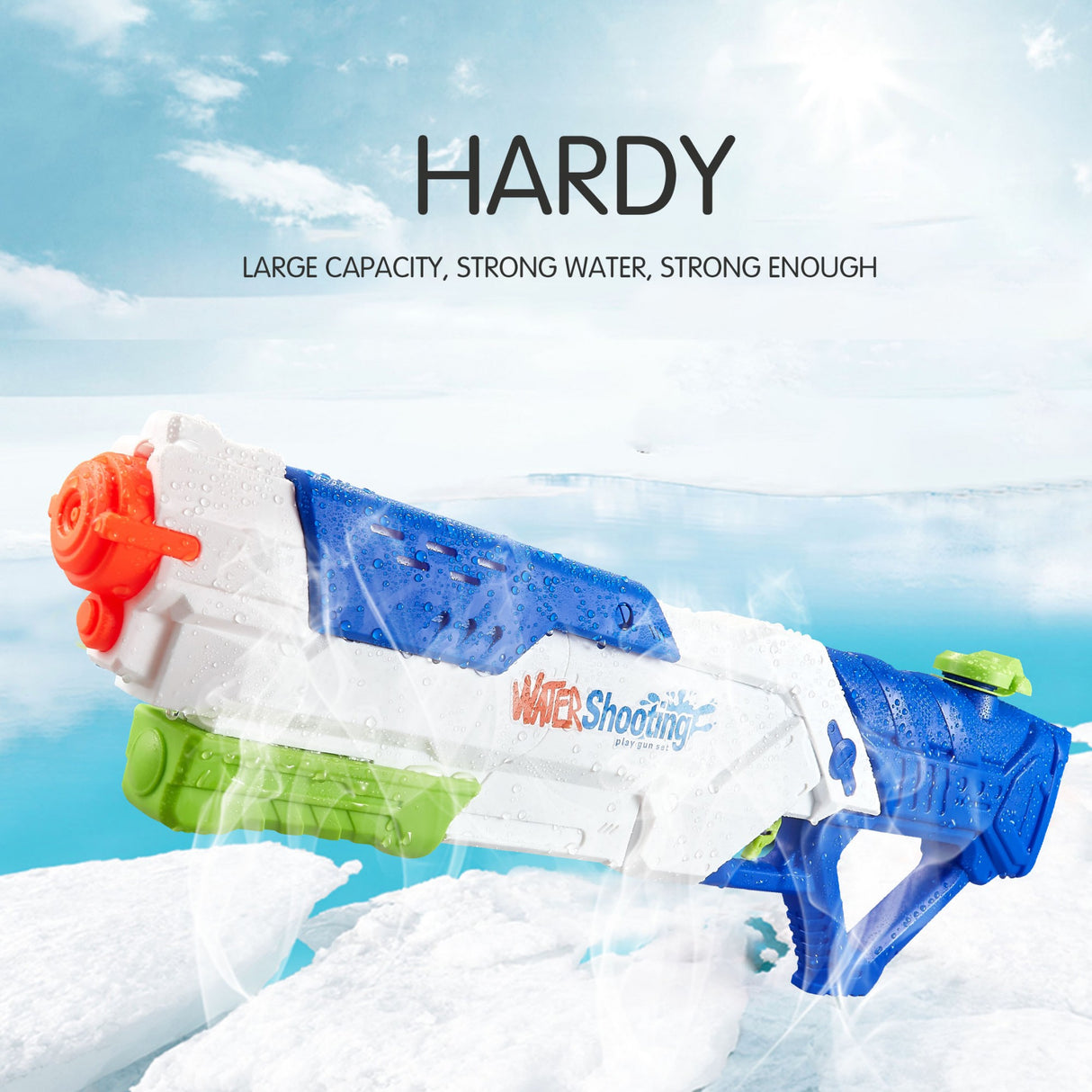 Pistol cu Apa pentru Copii, Rezervor, Pentru Piscina/Plaja, Vivimall, 6ani+, Multicolor, 1200ML - vivimall.ro