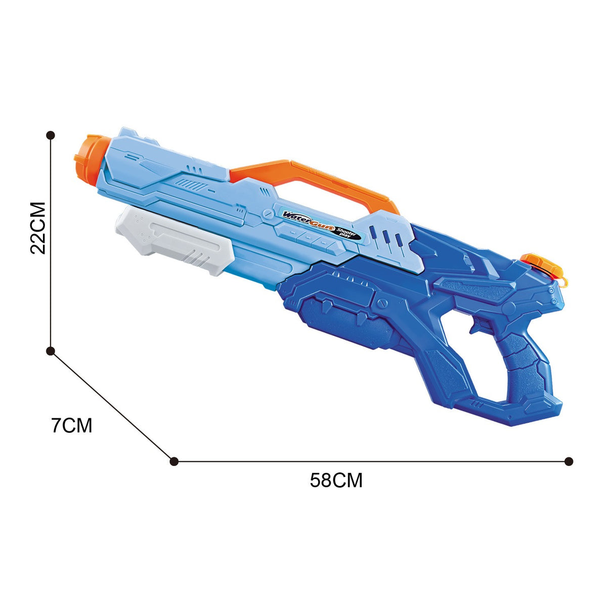 Pistol cu Apa pentru Copii, Rezervor, Pentru Piscina/Plaja, Vivimall, 6ani+, Albastru, 1500ML - vivimall.ro