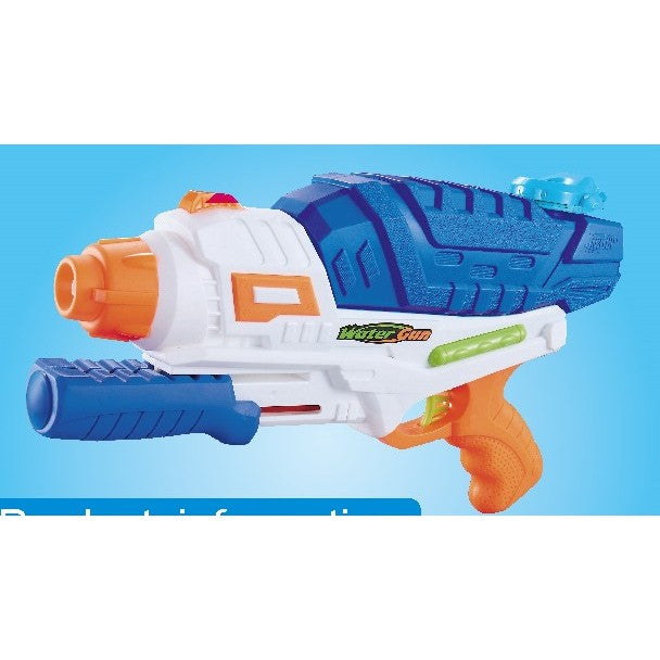 Pistol cu Apa pentru Copii, Rezervor, Pentru Piscina/Plaja, Vivimall, 6ani+, Albastru/Multicolor, 1000ML, model 2 - vivimall.ro