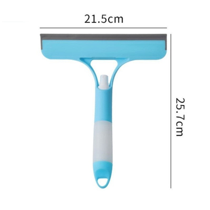 Racleta de Curatare 3 in 1, Vivimall, Multifunctional, Pentru Casa si Masina, Pulverizator de Spray, Racleta din Silicon si Burete, 21.5 x 25.7 cm, Albastru - vivimall.ro