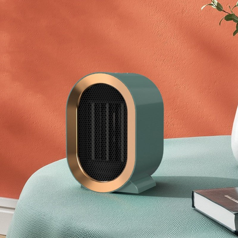 Radiator mini Incalzitor, Vivimall, Element de Incalzire PTC, Putere 1200 W, Radiator cu termostat reglabil, 19.5 x 12.5 x 12.5 cm, 800 g, Verde - vivimall.ro