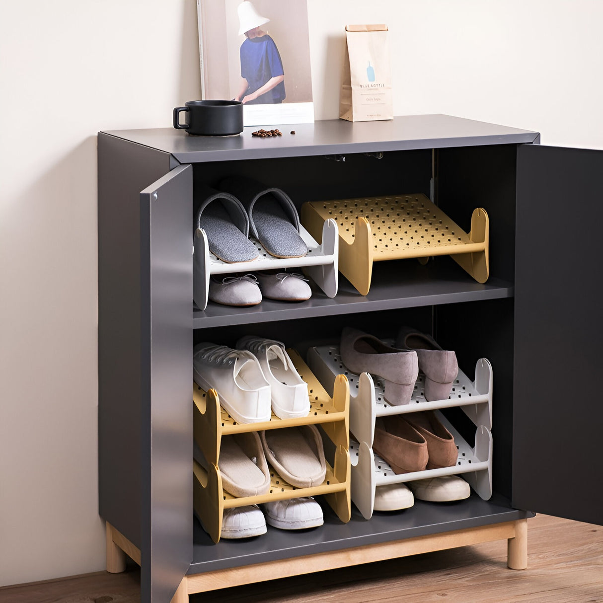 Organizator Pantofi Compact | ShoeLift - vivimall.ro
