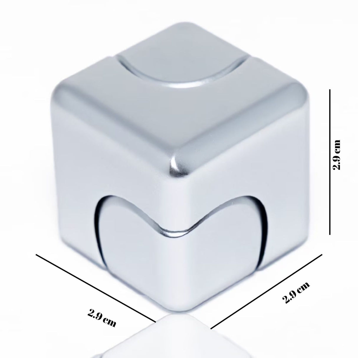 Cub Fidget Spinner Flippy dezasamblat în două piese magnetice independente, aliaj zinc, detaliu rulment R188