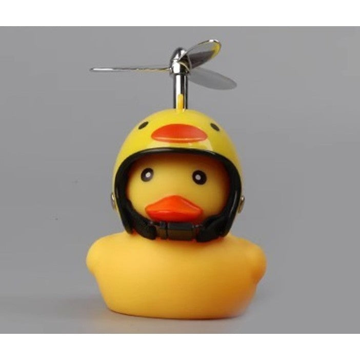 Ratusca Decorativa, Vivimall, pentru Bicicleta, Motocicleta, Masina, cu Sistem de Prindere, Lumini, 7.5 x 9 cm, cu Casca, Galben - vivimall.ro